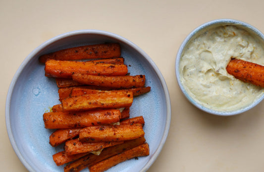 Karottenpommes mit Dip - unverpackt&lose
