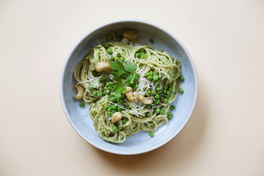 Pasta mit Chashewkernen und Erbsen - unverpackt&lose