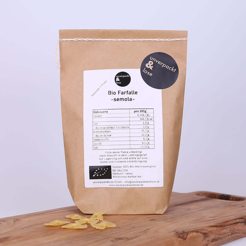 Farfalle / Schmetterlingspasta Bio - unverpackt&lose