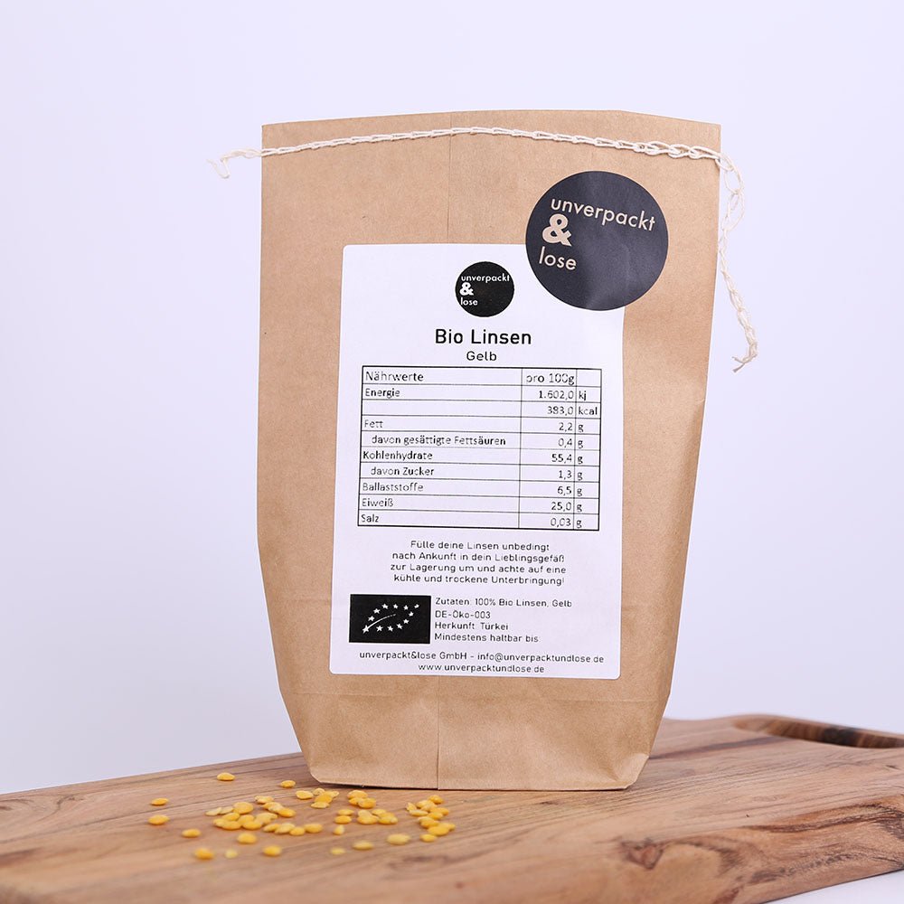 Linsen Gelb Bio - unverpackt&lose