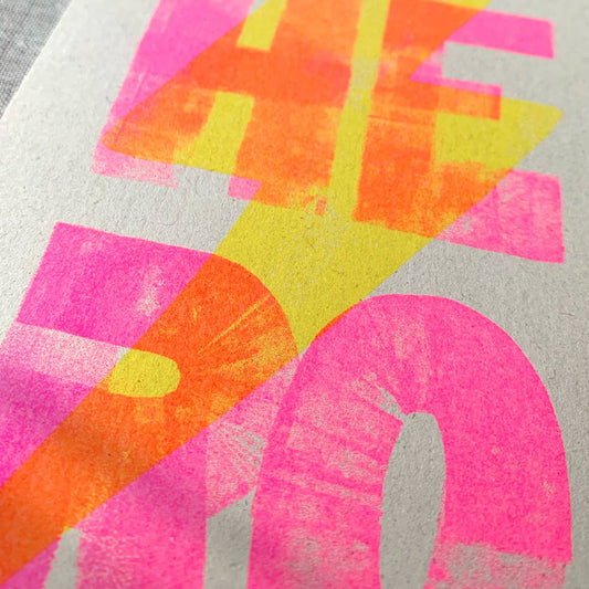 Postkarte / Blitz / Hero / Ökopapier / Pflanzenfarbe - unverpackt&lose