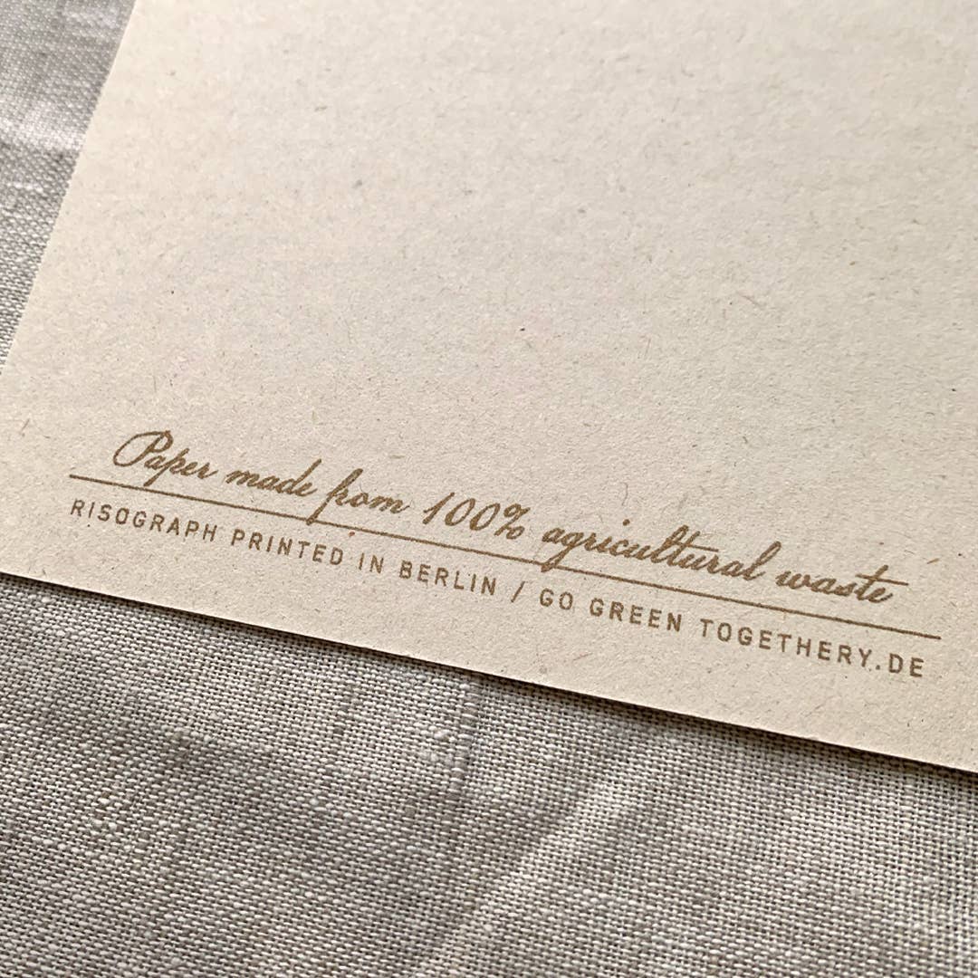 Postkarte / Typo / Easy Peasy / Ökopapier - unverpackt&lose