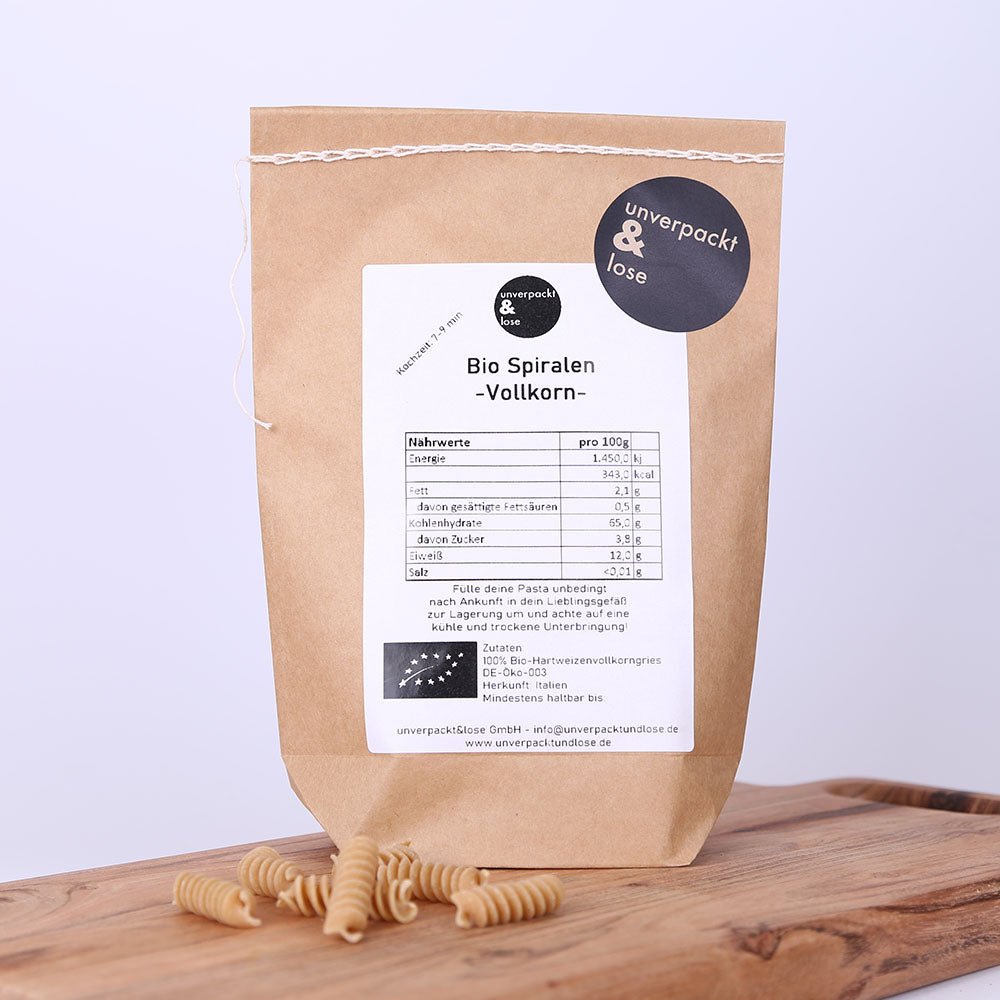 Spiralen Vollkorn Bio - unverpackt&lose