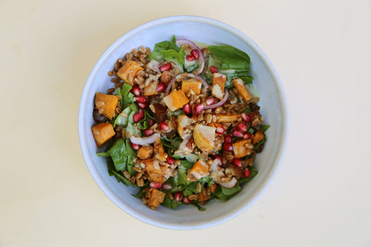 Süßkartoffelsalat mit Dinkel - unverpackt&lose