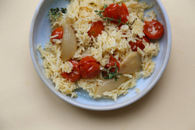 Zimt-Knoblauch-Reis mit Tomaten