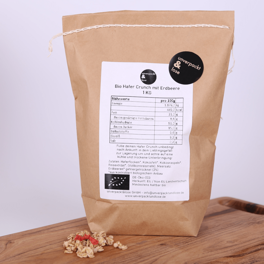 Hafer Crunch mit Erdbeere Bio - unverpackt&lose