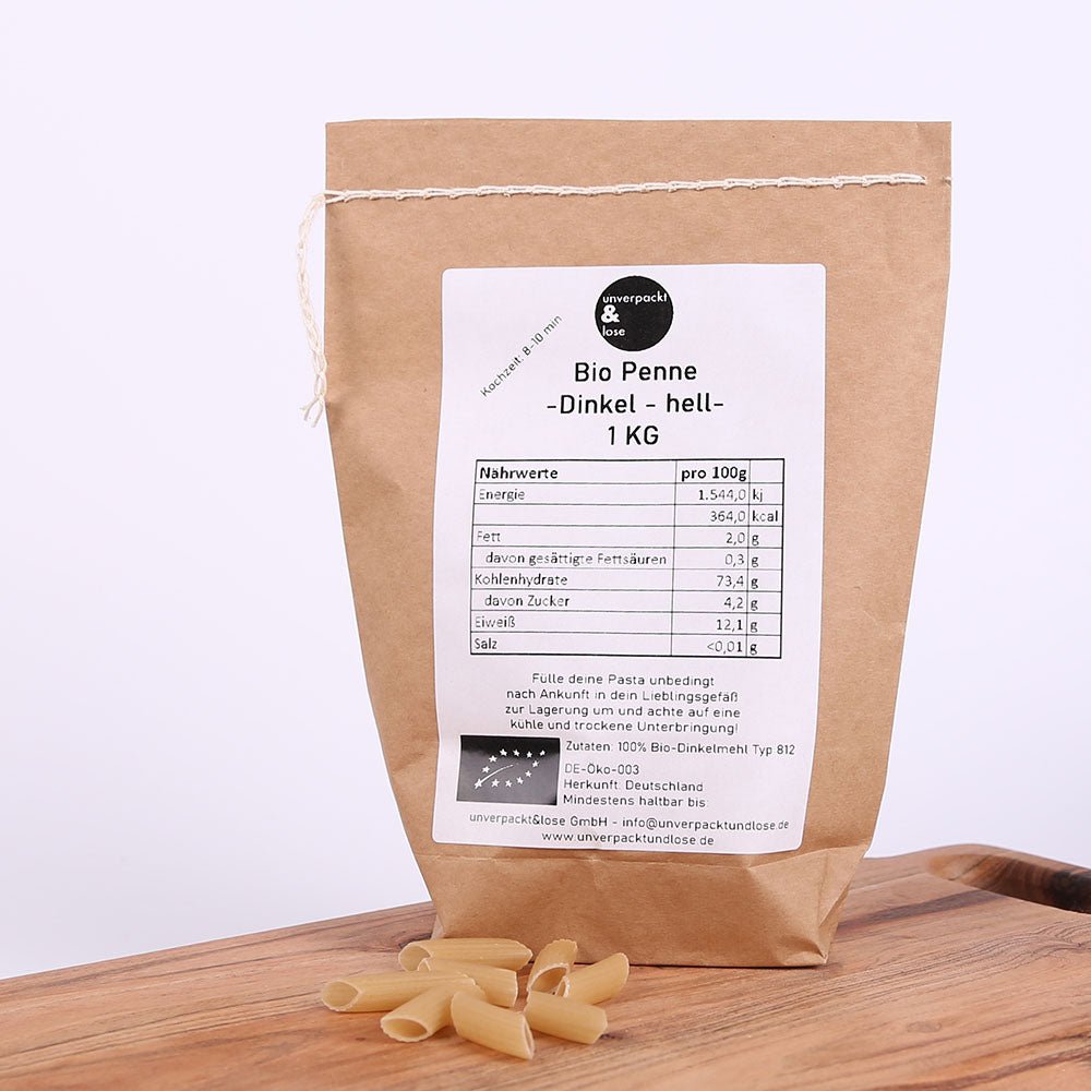 Penne Dinkel Bio hell - unverpackt&lose