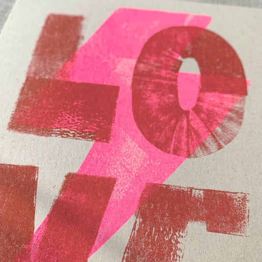 Postkarte / Blitz / Love / Ökopapier / Pflanzenfarbe - unverpackt & lose