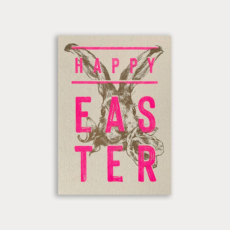 Postkarte / Typo / Happy Easter / Ökopapier - unverpackt&lose
