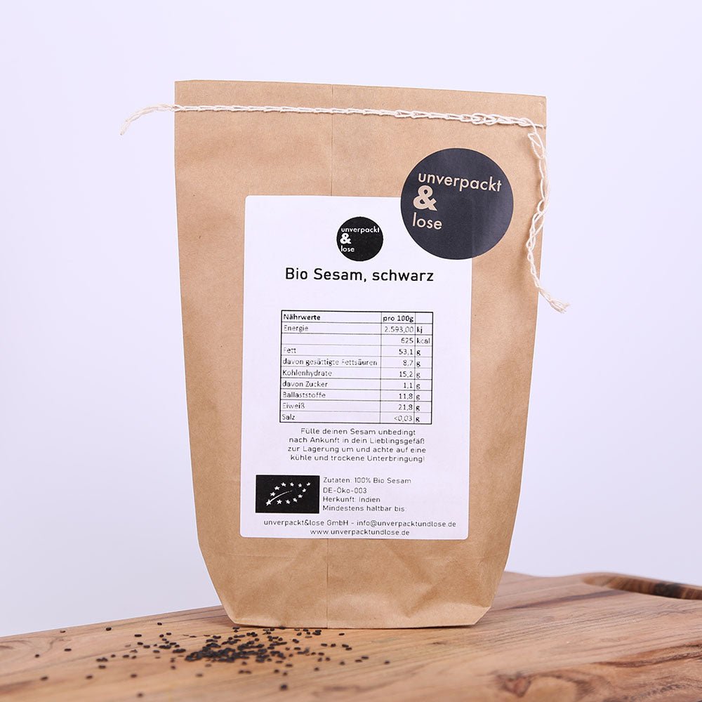 Sesam schwarz, ungeschält Bio - unverpackt&lose